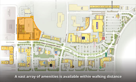 Town Centre One map of amenities